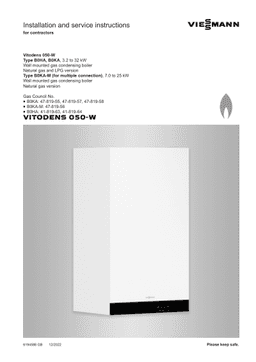 Boiler manual cover